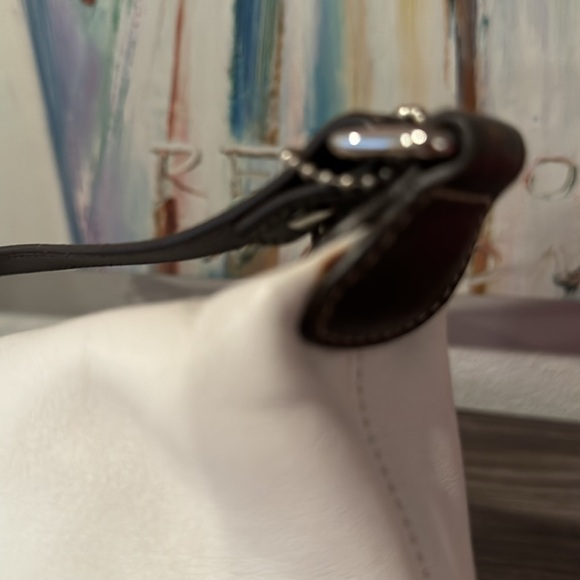 Coach Leather Mini Bag White Brown - Picture 9 of 11